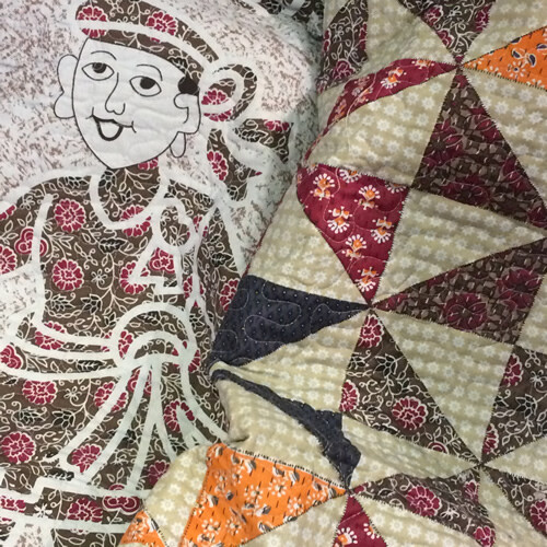 plaid quilt sprei uit india